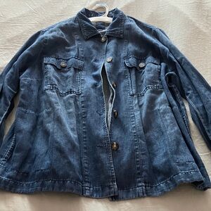 J. Jill Denim Jacket in Deep Blue Wash